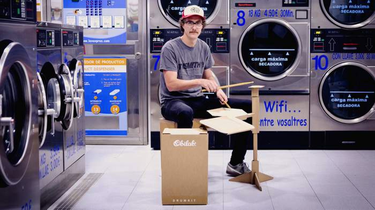 A playable cardboard drumset?